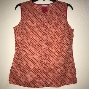 Liz Claiborne sleeveless orange top. Size Medium